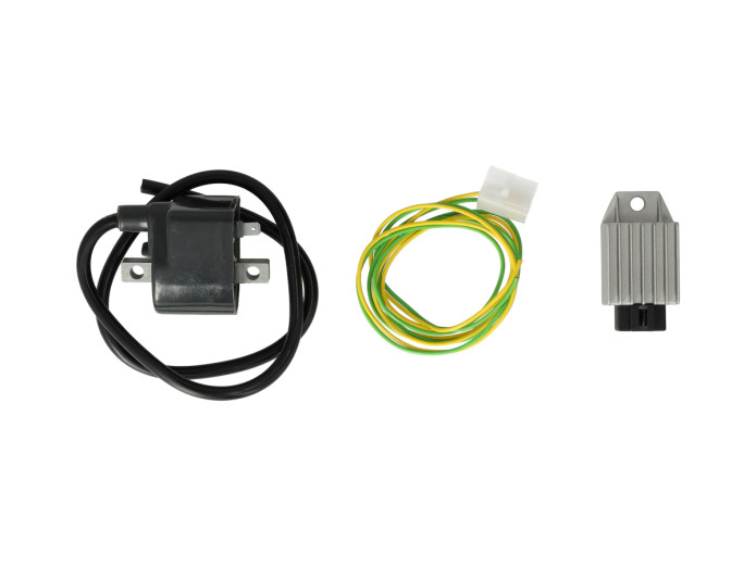 Ontsteking model Bosch linksdraaiend 6V 33W elektronisch CDI met vliegwiel en spanningsregelaar NTS