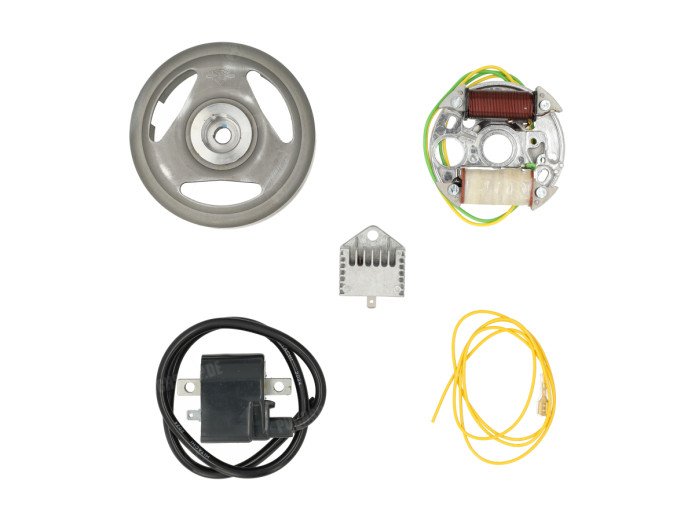 Ontsteking model Bosch links / rechtsdraaiend 6V 33W Jlo / Victoria / NSU / RMW elektronisch CDI met vliegwiel en spanningsregelaar NTS