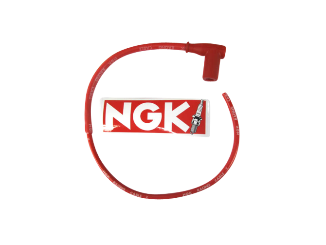 Bougiekabel rood NGK CR-4 racing met bougiedop product