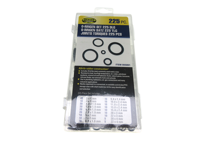 O-ring assortiment set 225-delig