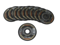 Angle grinder cutting disc 115x1mm (10 pieces)