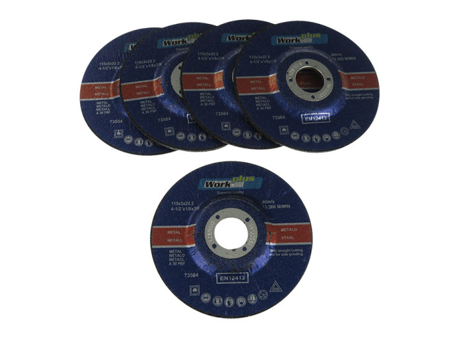 Angle grinder Cutting disc 115x3mm for metal (5 pieces) product