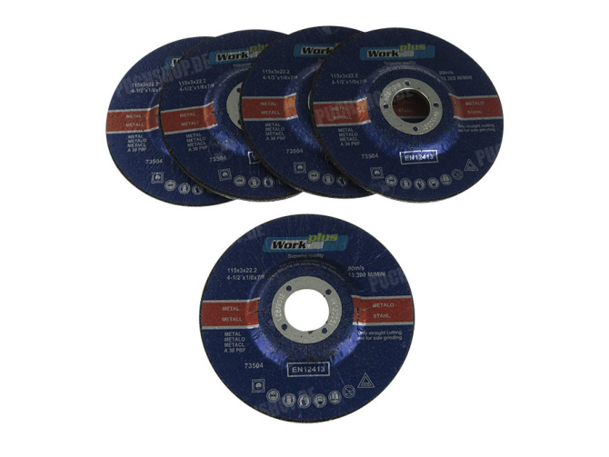 Angle grinder Cutting disc 115x3mm for metal (5 pieces) main