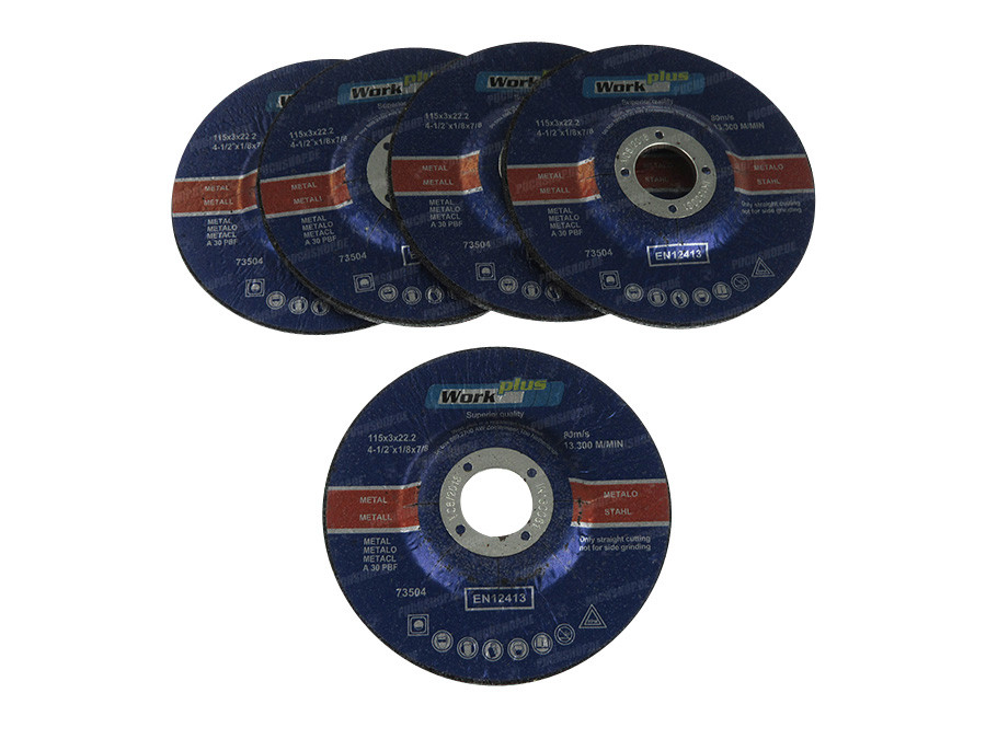 Angle grinder Cutting disc 115x3mm for metal (5 pieces) main