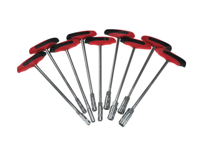 Socket tool set 9-pieces T-handle in box  main