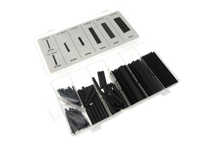 Krimpkous assortiment set zwart 127-delig