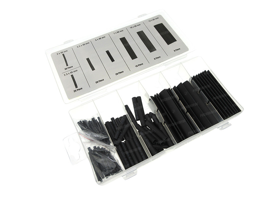 Electric cable heatshrink assortment black 127-pieces main