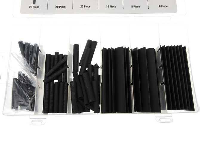 Krimpkous assortiment set zwart 127-delig product