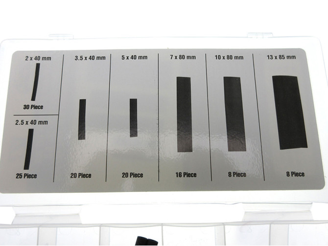 Krimpkous assortiment set zwart 127-delig product