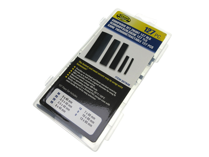Krimpkous assortiment set zwart 127-delig product