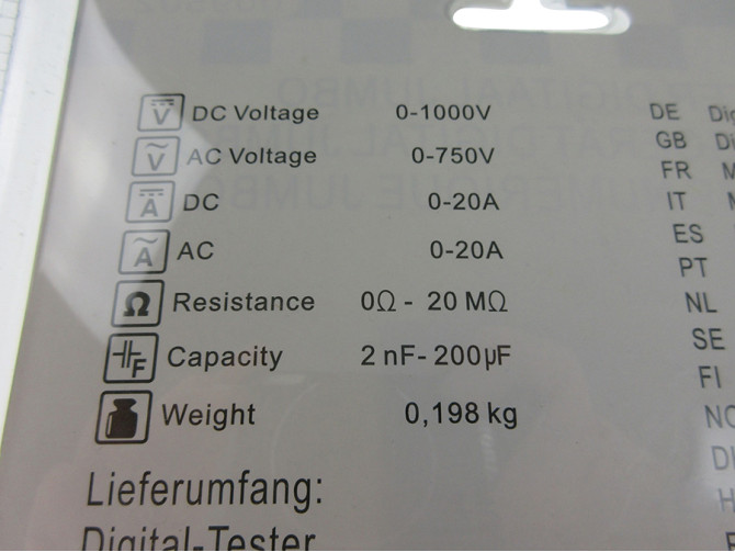 Multimeter digitaal Jumbo AC / DC product