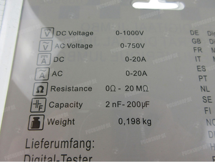 Multimeter digital Jumbo AC / DC