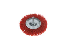 Nylon abrasive disk brush for drill