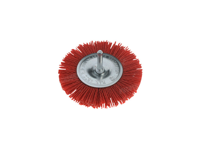 Nylon abrasive disk brush for drill main