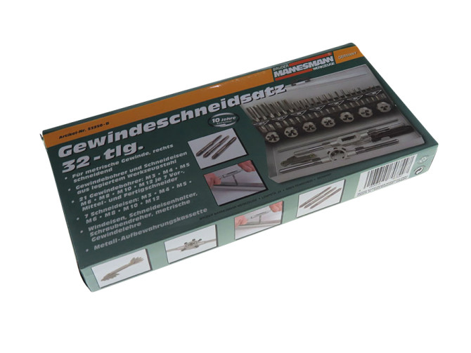 Threading tool set 32-pieces Mannesmann A-quality product