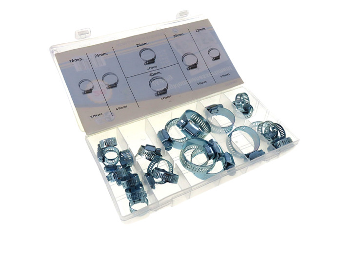 Hose clamp assortment set 26-pieces