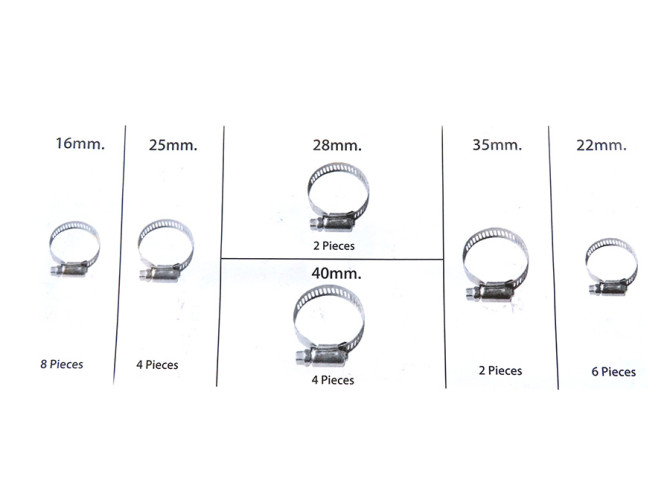Slangklem assortiment set 26-delig product
