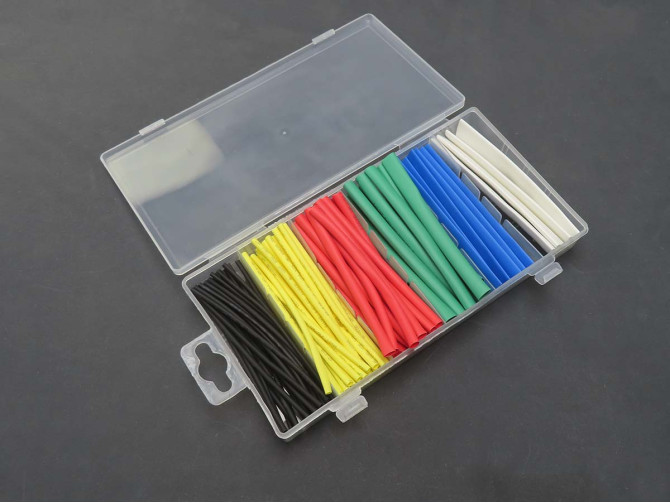 Electric cable heatshrink assortment 6 colors 100-pieces product