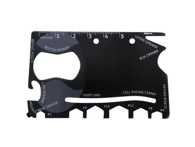 Multitool credit card size, convenient for travelling product