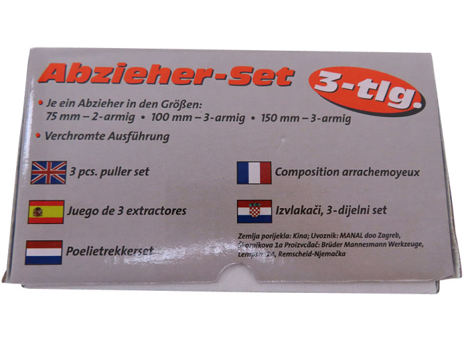 Poelietrekkerset 3-delig A-kwaliteit Mannesmann product