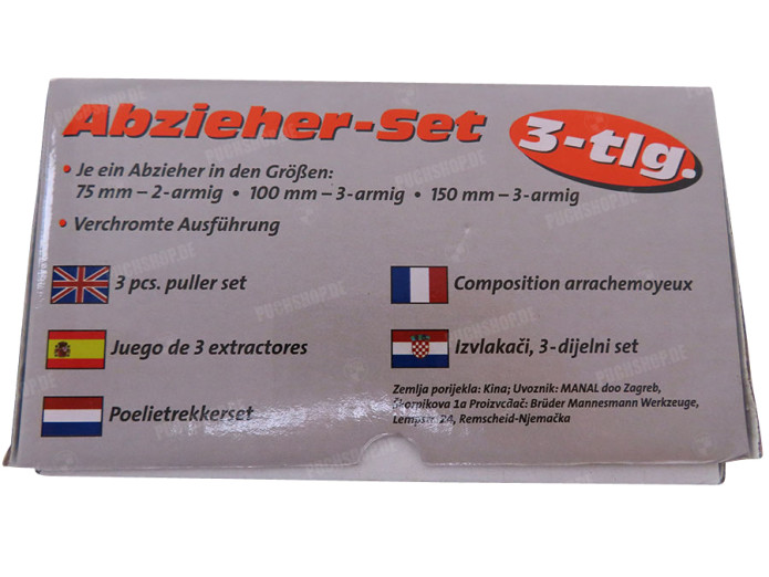 Poelietrekkerset 3-delig A-kwaliteit Mannesmann