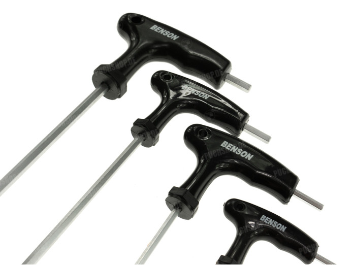 Inbussleutelset 2-6mm T-hendel 6-delig 