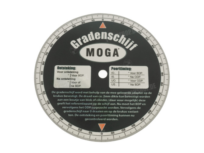 Degree plate adjustment pre-ignition universal Moga main