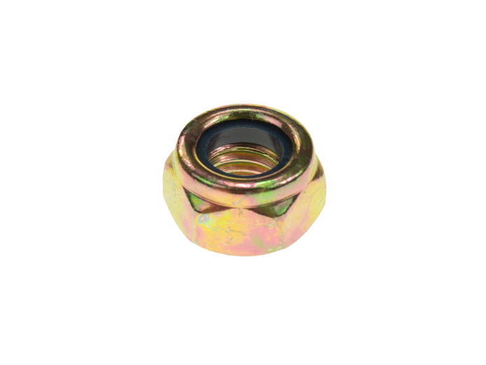 Self-locking nut M8x1.25 yellow galvanized