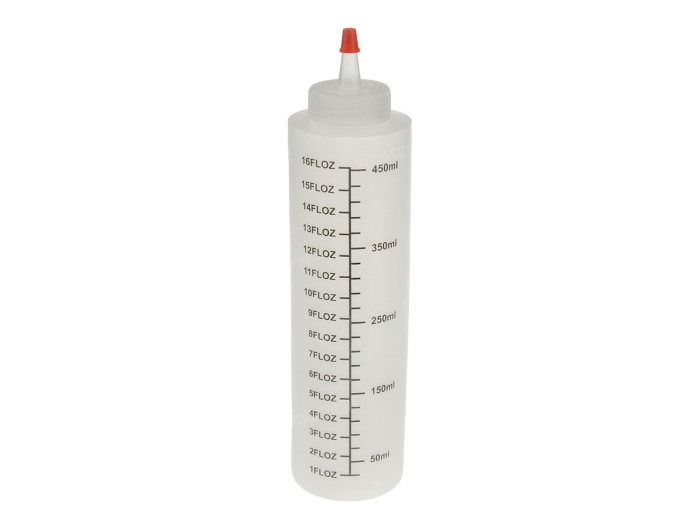 Maatbeker knijpfles spuit dop 450ml (handig voor ATF / bak olie)