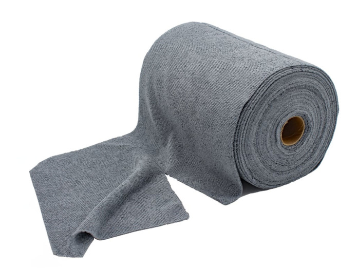 Microvezeldoek grijs soft 30x30cm op rol - 75 stuks
