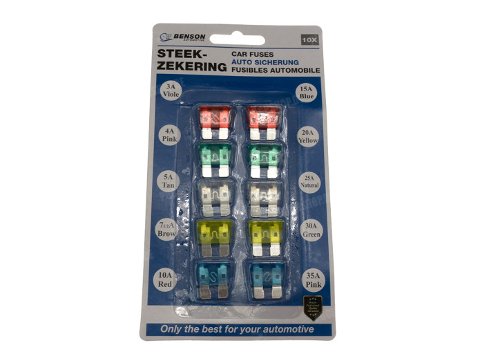 Steekzekering assortiment set 10-delig