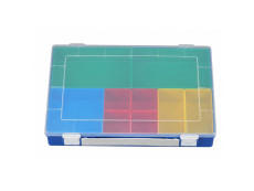Assortimentskoffer 9 vaks met draagggreep Hünersdorff 22,5x33,5x5,5cm Assortimentskoffer 9 vaks met draagggreep Hünersdorff 22,5x33,5x5,5cm