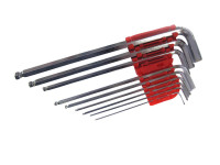 Allen key set 1.5-10mm ball 9-pieces