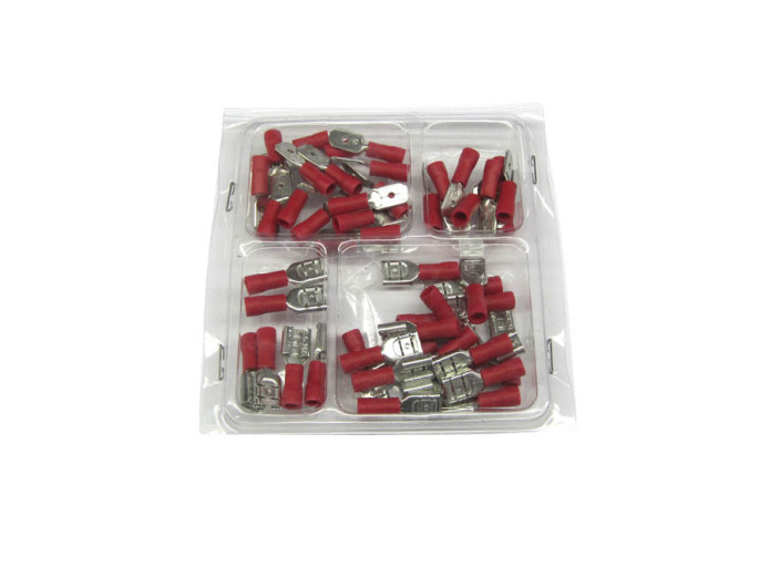 Elektro kabelschoen assortiment set 50-delig rood 