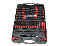 Screwdriver tool set softgrip 49-pieces