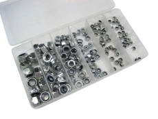 Nut self-locking assortment set 150-pieces galvanized