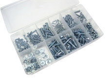 Bouten en moeren assortiment set 347-delig verzinkt