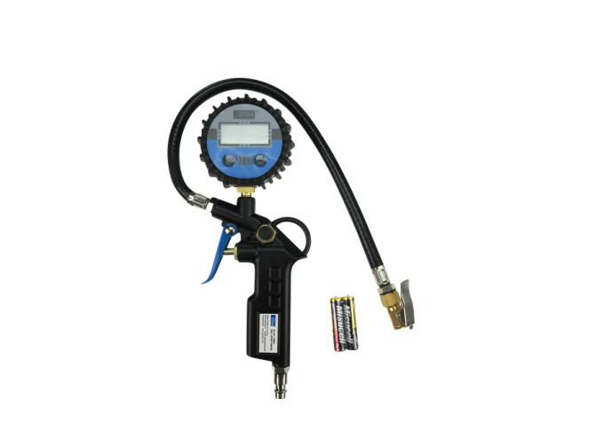 Tire pressure meter with digital readout product