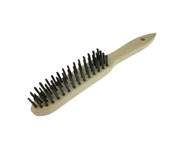 Steel brush tool wood product