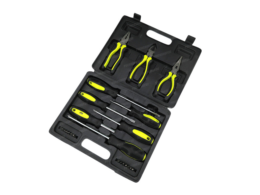 Screwdriver, pliers and bits tool set 23-pieces main