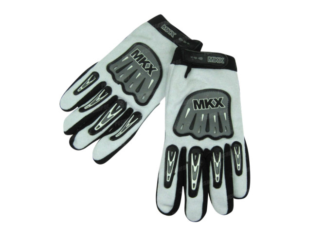 Handschoen MKX cross wit / zwart thumb