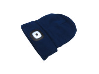 Beanie hat with LED lamp blue