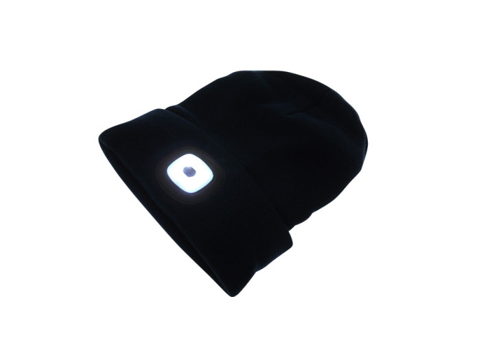 Beanie hat with LED lamp blue