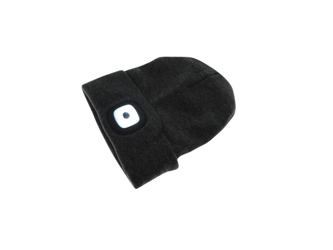 Beanie hat with LED lamp grey  product