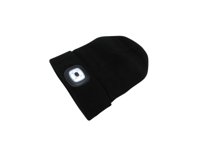 Beanie Muts met LED lamp zwart product