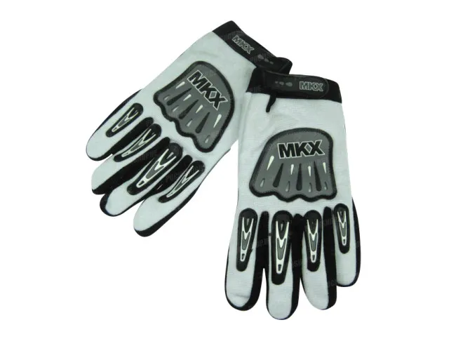 Glove MKX cross white / black main