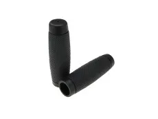 Handvatset geribbeld zwart 24mm / 22mm