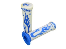 Handvatset Flame wit / blauw 24mm / 22mm