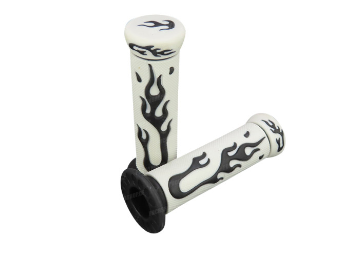 Handle grips Flame white / black 24mm / 22mm 1