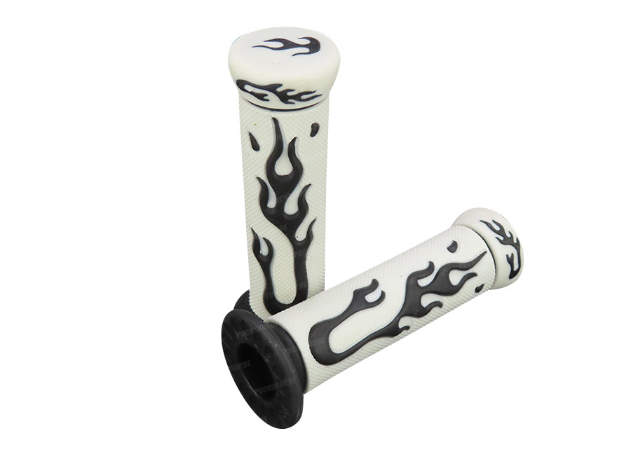 Handle grips Flame white / black 24mm / 22mm main
